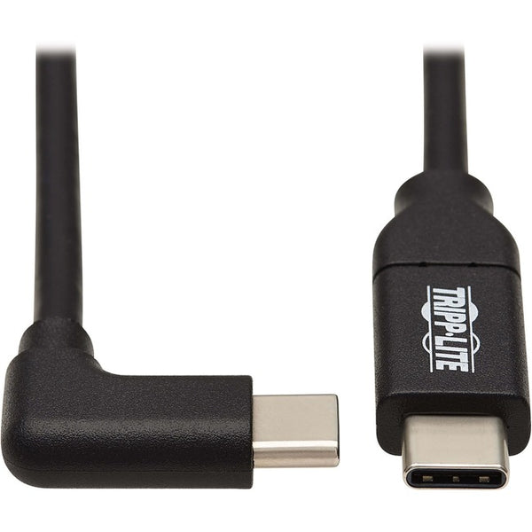Tripp Lite USB C Cable USB 2.0 Right-Angle Plug 100W PD Charging M/M 2M