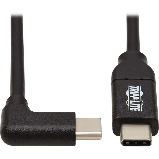 Tripp Lite USB C Cable USB 2.0 Right-Angle Plug 100W PD Charging M/M 2M