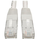 Tripp Lite Cat6 Cat5e Gigabit Molded Patch Cable RJ45 M/M 550MHz White 1ft 1'