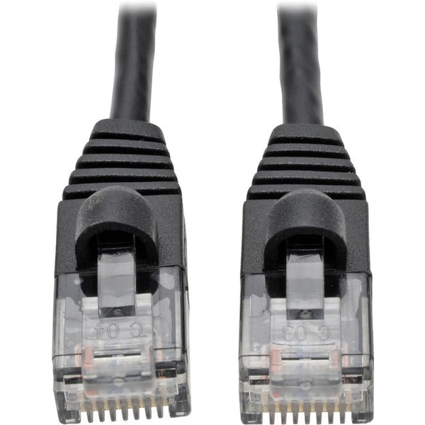 Tripp Lite Cat6a 10G Snagless Molded Slim UTP Patch Cable M/M Black 5ft 5'