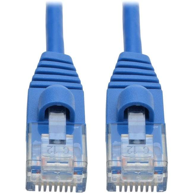 Tripp Lite Cat6a 10G Snagless Molded Slim UTP Patch Cable M/M Blue 6ft 6'