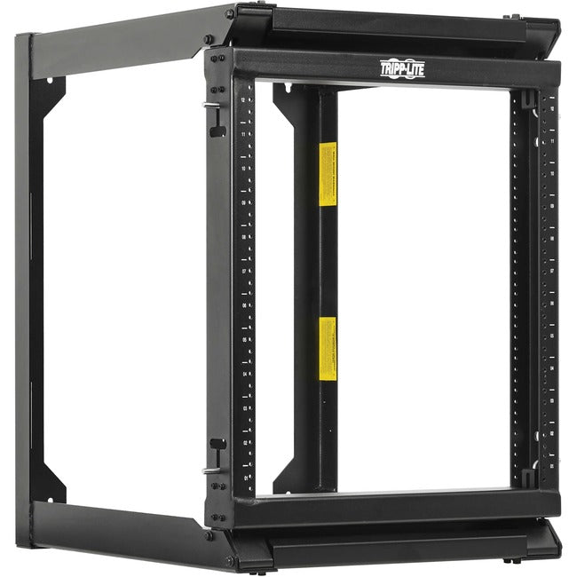 Tripp Lite SmartRack 12U Wall-Mount 2-Post Open Frame Rack, Hinged Front, Heavy Duty