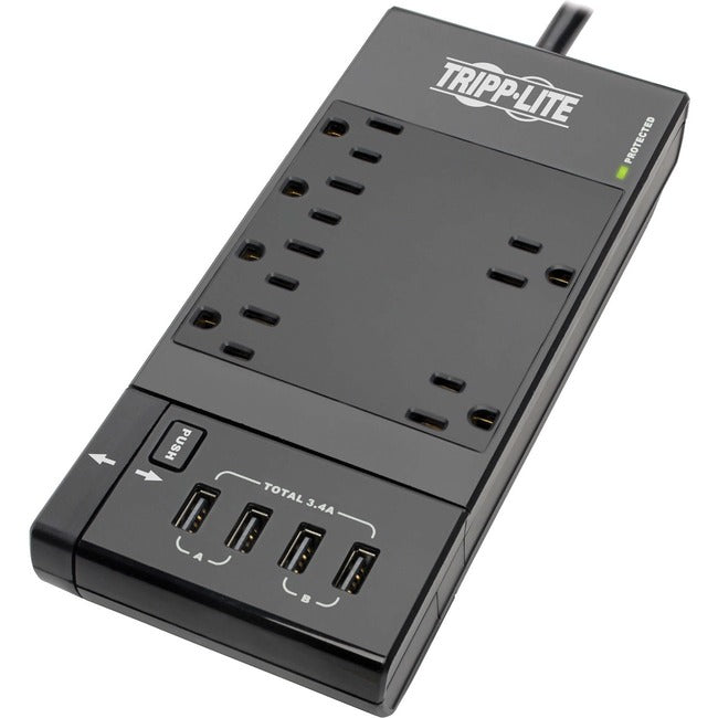 Tripp Lite Safe-IT TLP68UBAM 10-Outlets Surge Suppressor/Protector