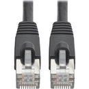 Tripp Lite Cat6a Snagless Shielded STP Patch Cable 10G, PoE, Black M/M 25ft