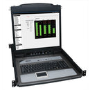 Tripp Lite 8-Port Rack Console KVM Switch w/19" LCD & 8 PS2/USB Cables 1U