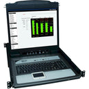 Tripp Lite 16-Port Rack Console KVM Switch 19" LCD PS2/USB Cables 1U