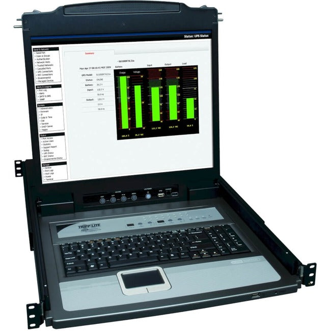 Tripp Lite 16-Port Rack Console KVM Switch 19" LCD PS2/USB Cables 1U