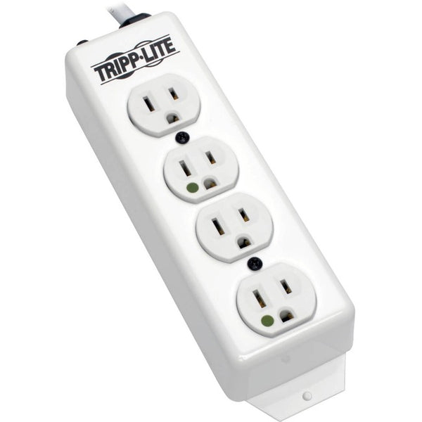 Tripp Lite Safe-IT Power Strip Hospital Medical Antimicrobial 120V 5-15R-HG 4 Outlet 15' Cord Metal