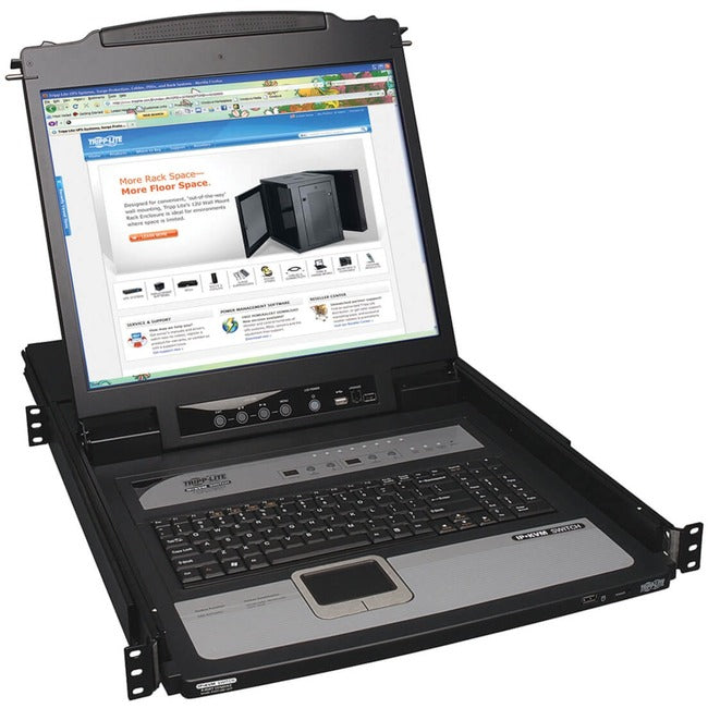 Tripp Lite 8-Port Rack Console KVM Switch built in IP w/ 19" LCD 1U