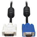 Tripp Lite 6ft DVI to VGA Monitor Cable Shielded with RGB High Resolution DVI-A to HD15 M/M 6'