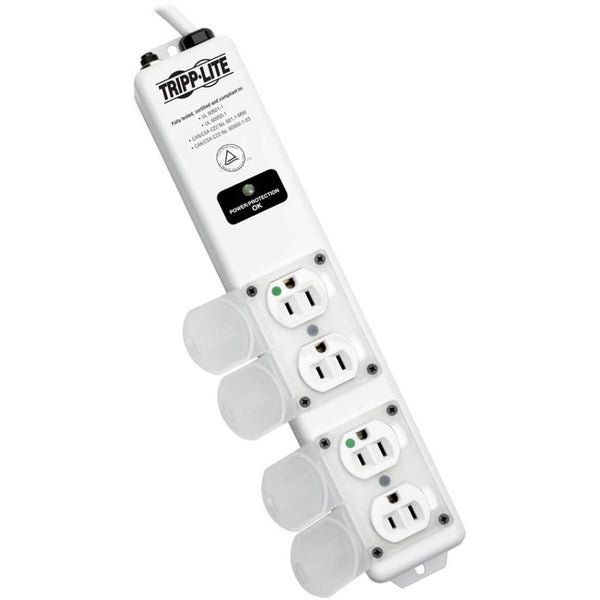 Tripp Lite Safe-IT Surge Protector Power Strip Medical Hospital Antimicrobial Metal 4 Outlet 15' Cord