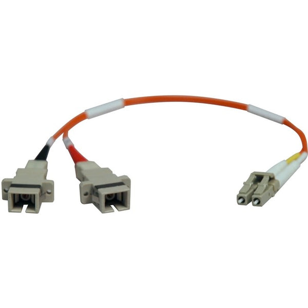 Tripp Lite 0.3M Duplex Multimode Fiber Optic 62.5/125 Adapter LC/SC M/F 1ft 1' 0.3 Meter