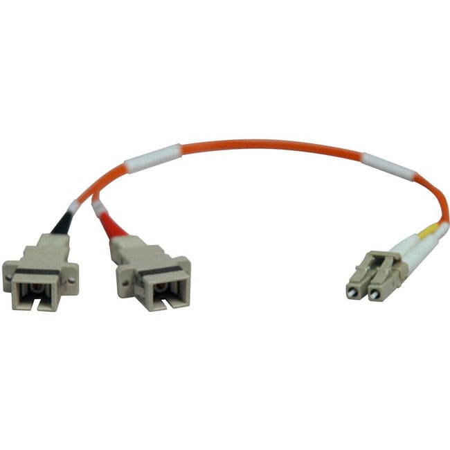 Tripp Lite 0.3M Duplex Multimode Fiber Optic 62.5/125 Adapter LC/SC M/F 1ft 1' 0.3 Meter