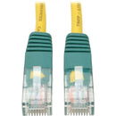 Tripp Lite 10ft Cat5e Cat5 Molded Snagless Crossover Patch Cable RJ45 Yellow 10'