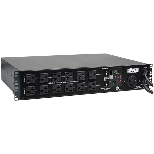 Tripp Lite PDU Metered ATS 120V 30A 24 5-15/20R; 1 L5-30R 2URM TAA