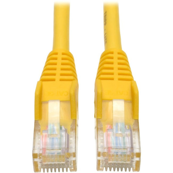 Tripp Lite 1ft Cat5e / Cat5 Snagless Molded Patch Cable RJ45 M/M Yellow 1'