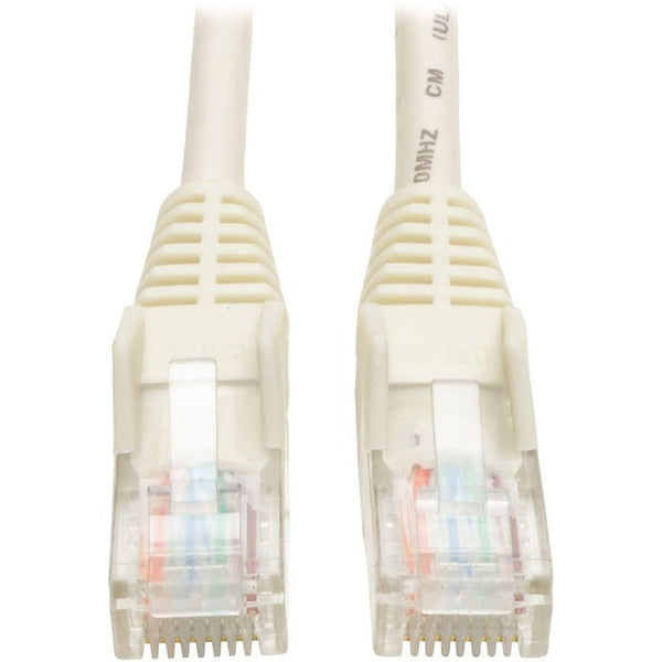 Tripp Lite 3ft Cat5e / Cat5 Snagless Molded Patch Cable RJ45 M/M White 3'