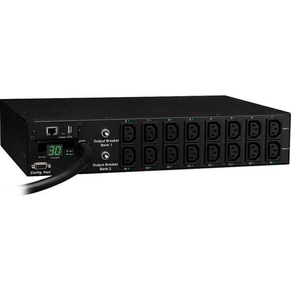 Tripp Lite PDU Switched 208V-240V 30A C13 16 Outlet L6-30P Horizontal 2URM