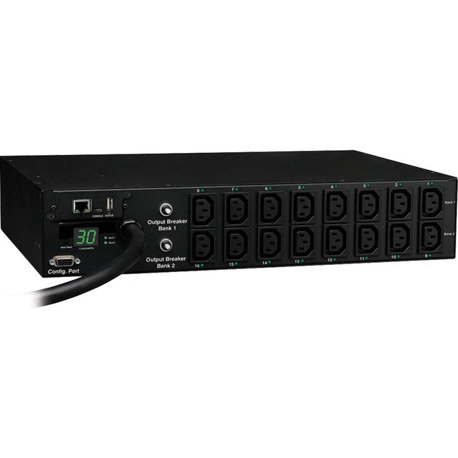 Tripp Lite PDU Switched 208V-240V 30A C13 16 Outlet L6-30P Horizontal 2URM