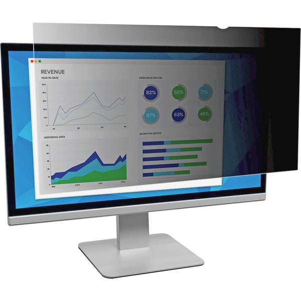 3M Privacy Filter for 22in Monitor, 16:10, PF220W1B Black, Matte