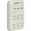 Eaton Tripp Lite Series Protect It! 6-Outlet Surge Protector - 5-15R Outlets, USB-C and USB-A Ports, 5-15P Direct Plug-In, 1080 Joules, Gray