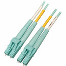 Eaton Tripp Lite Series 10Gb/40Gb/100Gb Duplex Multimode 50/125 OM4 LSZH Fiber Patch Cable (LC/LC), Aqua, 4 m (13.1 ft.)