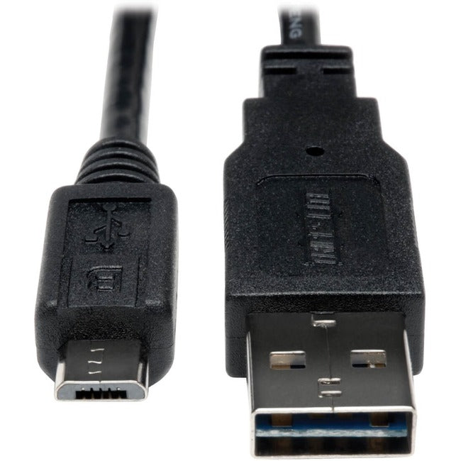 Tripp Lite 3ft USB 2.0 High Speed Cable Reversible A to 5Pin Micro B M/M