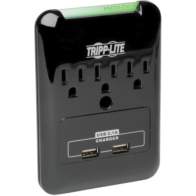 Tripp Lite Surge 3 Outlet 120V USB Charger Tablet Smartphone Ipad Iphone