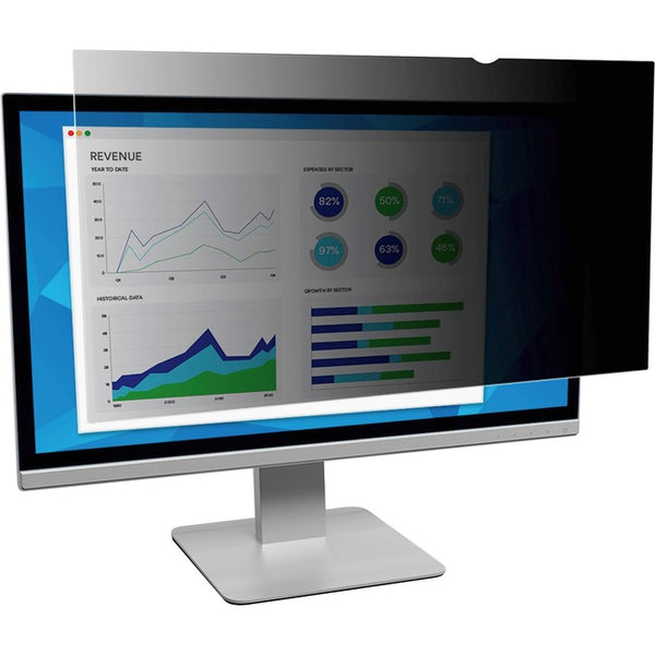 3M Privacy Filter for 19.5in Monitor, 16:9, PF195W9B Black, Matte