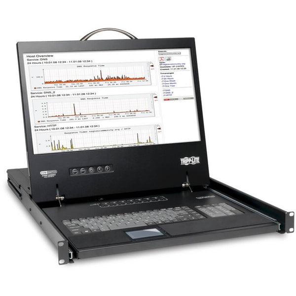 Tripp Lite 8-Port Rack Console VGA KVM Switch w/ 19" LCD 1U TAA
