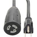 Tripp Lite 1ft Power Cord Extension Cable 5-15P to 5-15R Heavy Duty 15A 14AWG 1'
