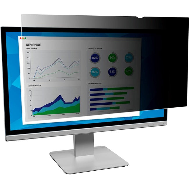 3M Privacy Filter for 21.5in Monitor, 16:9, PF215W9B Black, Matte