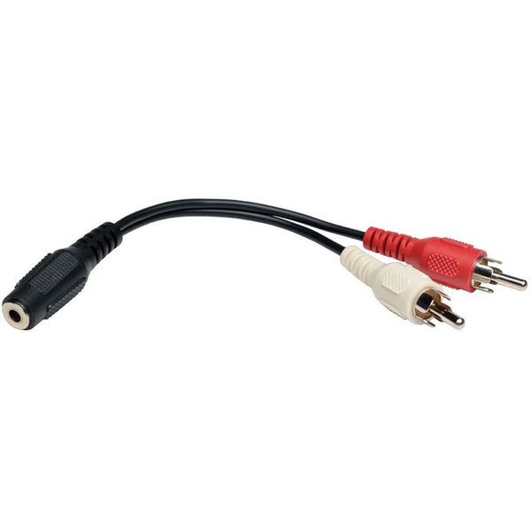 Tripp Lite 6in Mini Stereo to 2 RCA Audio Y Splitter Cable 3.5mm 2xM/F 6"