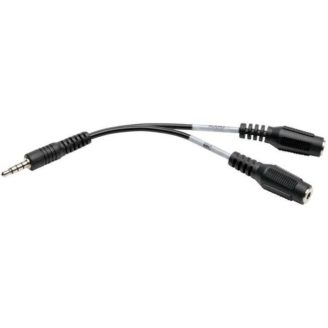 Tripp Lite 6in Audio Splitter 2x3 Position to 4-Position 3.5mm 6"
