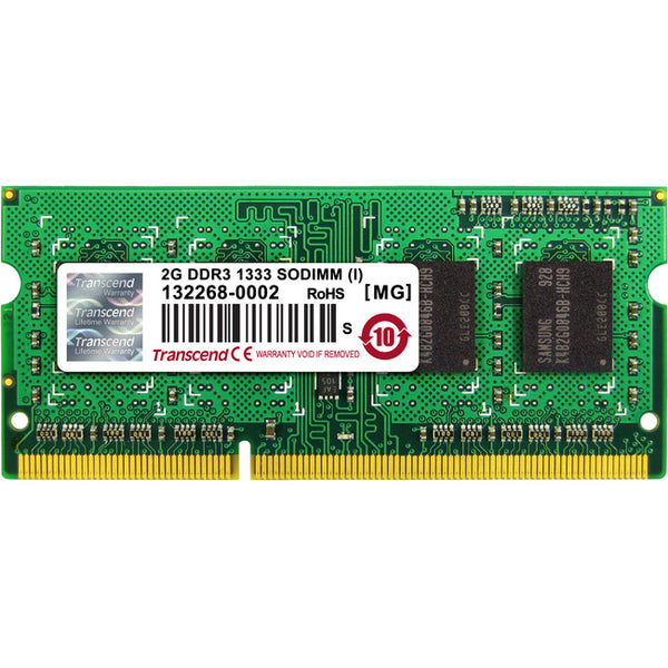 Transcend Information Transcend 2gb Ddr3 1333 (pc3 10666) So-dimm 204pin (256mx8 Major Brand Chips)