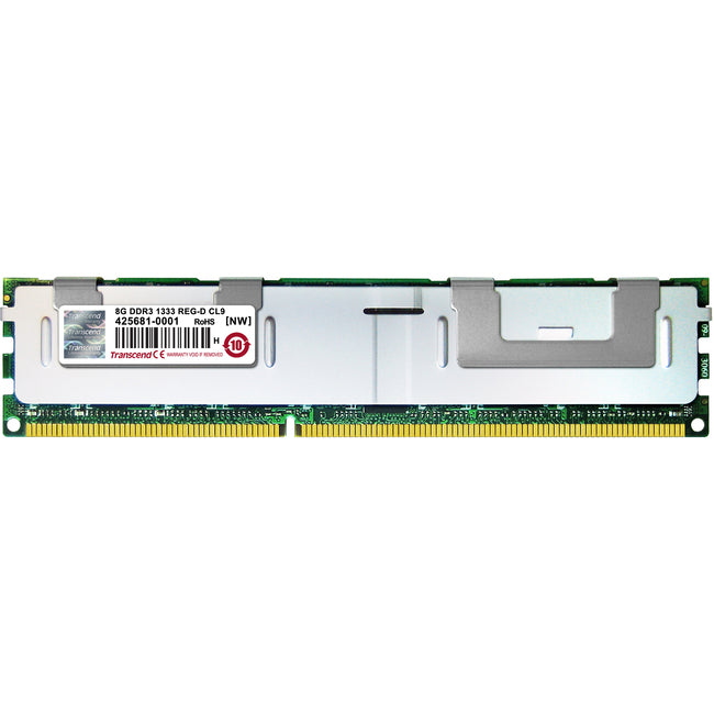 Transcend Information Transcend 8gb Ddr3 1333 (pc3 10666) Ecc Reg Dimm 240pin Cl9 4rank (made With 256