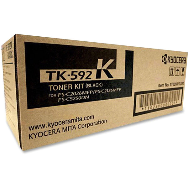 Kyocera-strategic Kyocera Tk-592k Black Toner For Use In Fsc2026mfp Fsc2126mfp 7,000 Page Yield Al