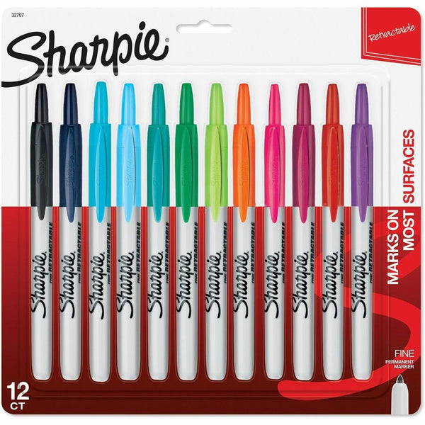 Dymo Sharpie 12ct Rt Asst Pouch