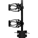Hat Design Works 16in Pole  Black  Vertical  Flush Mount  Dual W/adjustable Pivots