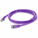 Add-on Addon 4ft Violet Cat 6 Pvc Ethernet Cable Snagless Easy Clear Boot Taa Rj-45 M/m