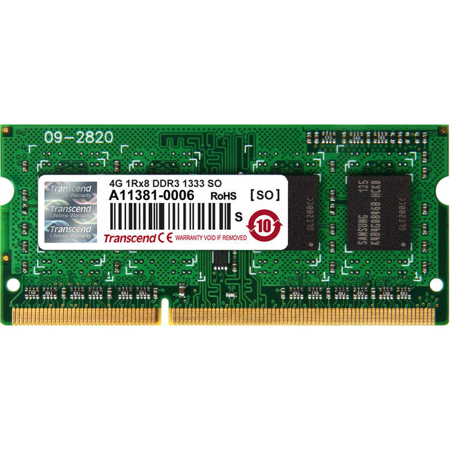Transcend Information 4gb Ddr3 1333 So-dimm 1rx8