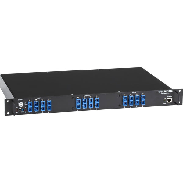 Black Box Rackmount Gang Switch - 19inch, 1u, (4) Duplex Multimode Sc, Network Manageable,