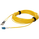 Add-on Addon 12m St To Lc Yellow Os2 Duplex Ofnr (riser-rated) Smf Fiber Patch Cable