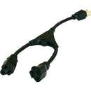 Monoprice, Inc. Cord Splitter Cable - 14in - Black