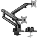 Amer Networks Hydra Black Edition Dual Arm Counterbalanced Articulating Monitor Mount. Vesa 75