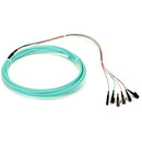 Black Box Om3 50-micron Multimode Fiber Optic Pigtail - 6-strand, Ofnr, Pvc, Lc, Aqua, 3-m