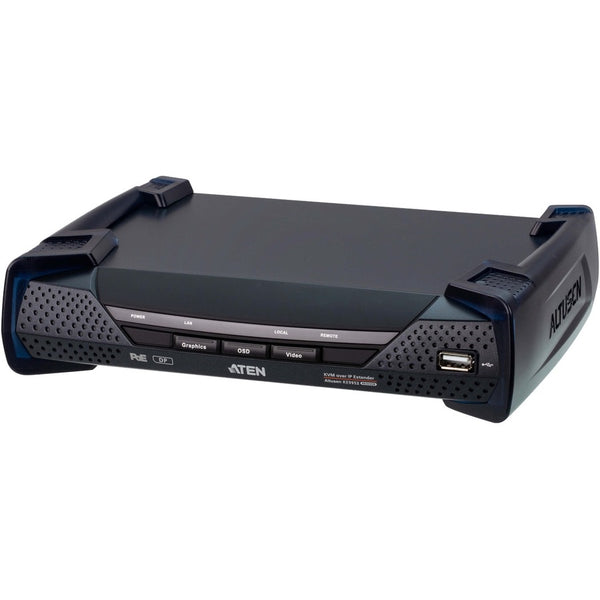 Aten 4k Displayport Single View Kvm Over Ip Receiver W/audio/serial/sfp Fiber/poe