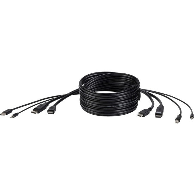 Belkin International Inc Secure Kvm Cable - Hdmi,displayport,usb,3.5 Mm Audio Left Connector - Male Left