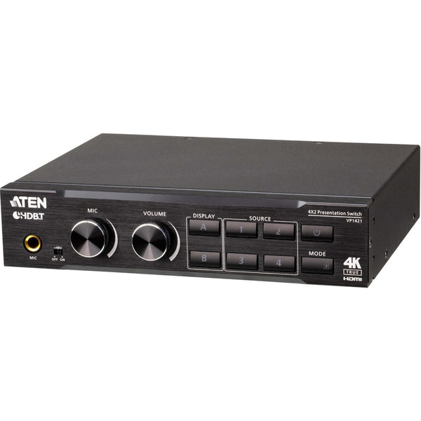 Aten 4 X 2 True 4k Presentation Matrix Switch With Hdbaset