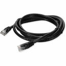 Add-on Addon 6ft Black Cat 6 Pvc Ethernet Cable Snagless Bubble Boot Rj-45 M/m